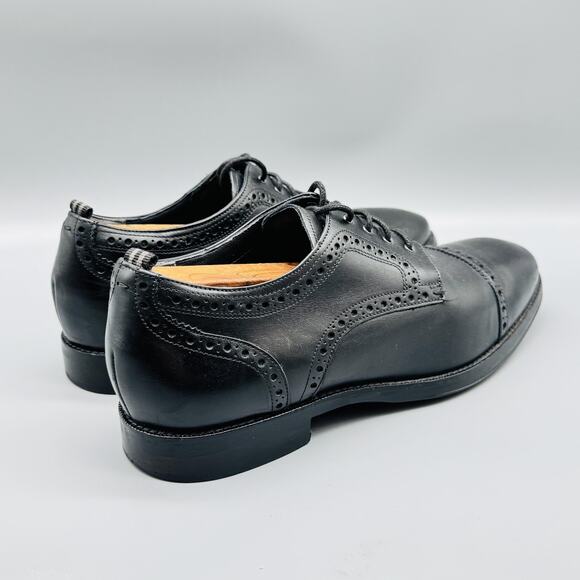 Cole Haan Shoes Mens 7 Black Leather Grand 360 Oxford Cap Toe Brogue Dress main image 9